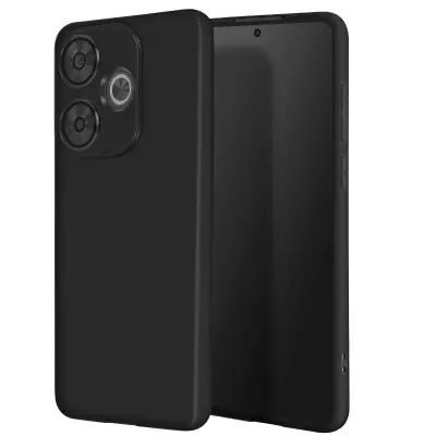 Ohišje za Xiaomi Poco F6 Zaščita mat finiša, Črna