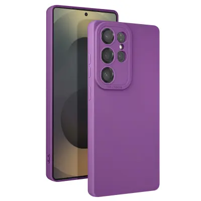 Ohišje za Samsung Galaxy S25 Ultra Silikon Matte, Vijolična