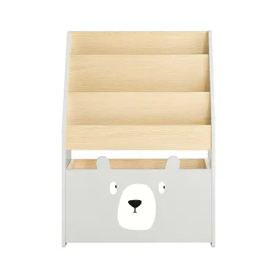SoBuy otroška knjižna omara montessori bela 100x40x180 cm