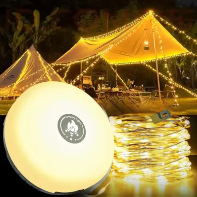 Kamping luč z vgrajeno polnilno baterijo (10m) | GLOWTREK