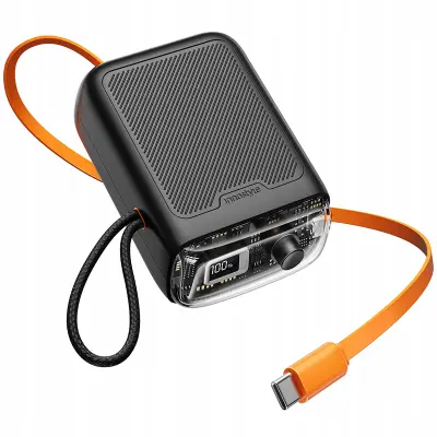 INNOSTYLE MINI POWERBANK 10000MAH 2X USB-C TIPA C 33W RAZŠIRLJIV USB-C KABEL