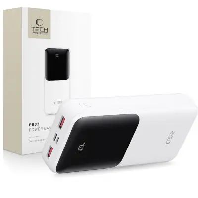 TECH-PROTECT POWER BANK PB02 20000MAH ZA PAMETNE TELEFONE 22,5W HITRO POLNJENJE