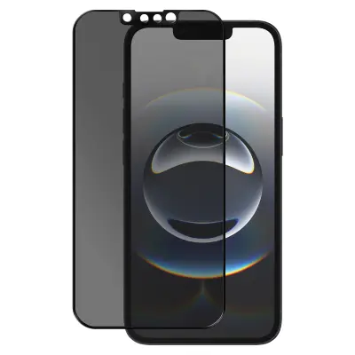 Kaljeno steklo za iPhone 16e Anti-Spy 9H trdota, Črna