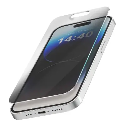 Zaščita zaslona iz kaljenega stekla za iPhone 14 Pro, proti vohunjenju, proti praskam, Prozorno