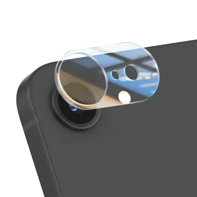 Zaščita kamere za iPhone 16e Kaljeno steklo 9H proti praskam, Prozorno