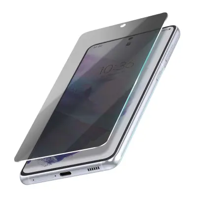 Zaščita zaslona iz kaljenega stekla za Samsung Galaxy S21 Plus, proti vohunjenju, Prozorno