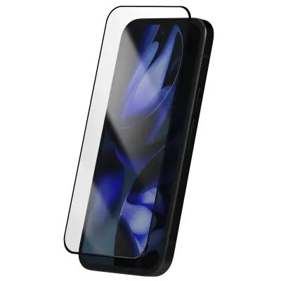 Kaljeno steklo za Google Pixel 9a Trdota 9H Proti praskam, Črna