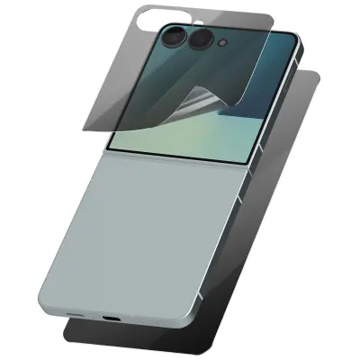 Fleksibilna folija za Galaxy Z Flip 7 proti praskam z zasebnostnim filtrom, Prozorno črna