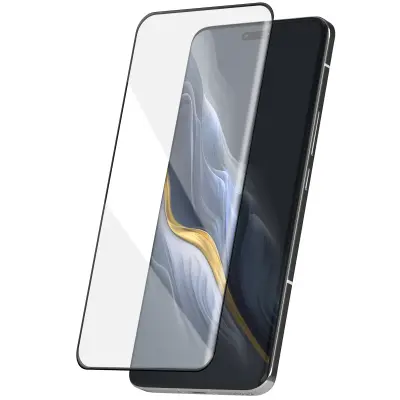 Kaljeno steklo za Honor Magic 6 Pro proti praskam Full Glue 5D, Črna