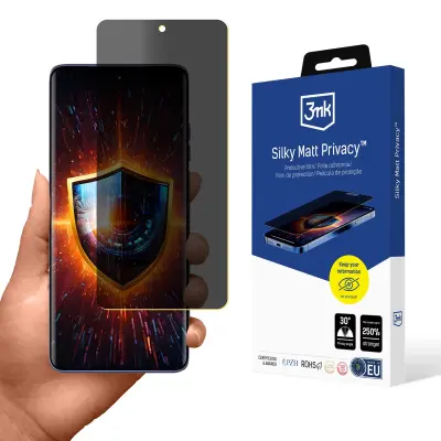 3MK KALJENO STEKLO PRIVACY ZA MOTOROLA EDGE 60 FUSION ZAŠČITA PROTI UDAROM