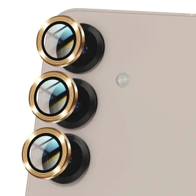 Kaljeno steklo za fotoaparat za Samsung Galaxy S25 Plus proti praskam, Zlata