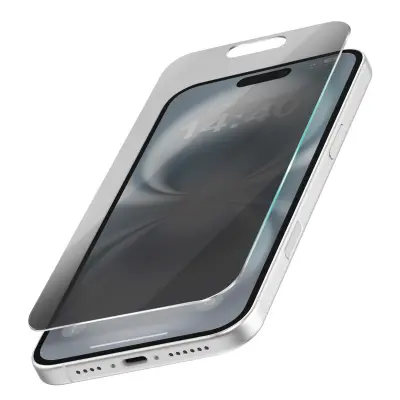 Zaščita zaslona iz kaljenega stekla za iPhone 16, proti vohunjenju, proti praskam, Prozorno