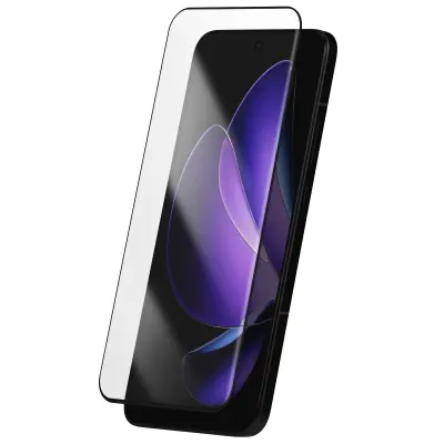 Kaljeno steklo za Oppo Reno 13 Pro trdota 9H proti praskam, Črna