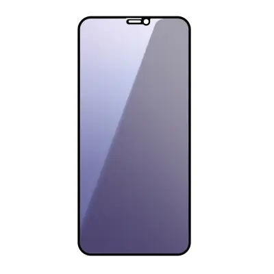 Zaščitno steklo za iPhone 12 Pro Max Proti svetlobi in poševno, Črna