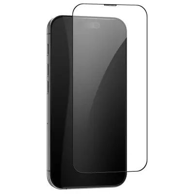iPhone 16 Trdota 9H Popolno lepilo 5D z aplikatorjem, Črna