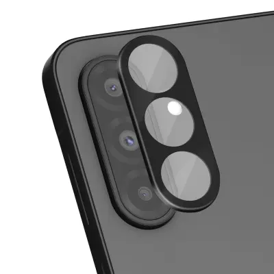 Kaljeno steklo za kamero za Samsung Galaxy A26 proti praskam, Črna