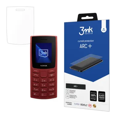 3MK ARC+ FOLIJA ZA NOKIA 105 4G (2023) POPOLNO PRILEGANJE IN ZAŠČITA EKRANA