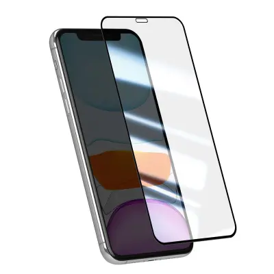 Kaljeno steklo za iPhone 11, proti praskam, 3D ukrivljen rob, ultra odporno, Prozorno