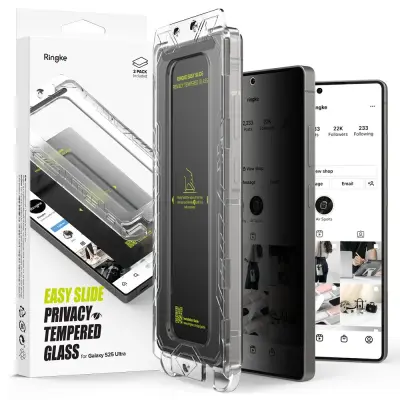 RINGKE PRIVACY GLASS ZA SAMSUNG GALAXY S25 ULTRA 2-PACK EASY SLIDE