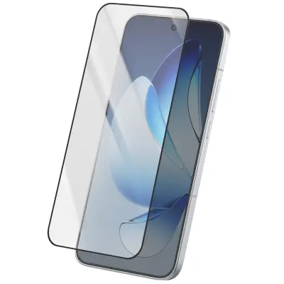 Kaljeno steklo za Oppo Reno 13 trdota 9H proti praskam, Črna