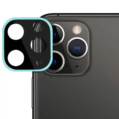 Zaščita kamere iPhone 11 Pro / Pro Max 9H kaljeno steklo proti praskam, Turkizna