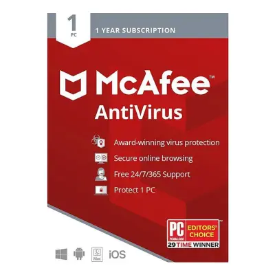 McAfee AntiVirus Plus (1 naprava, 1 leto) - Antivirus