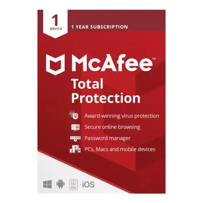 McAfee Total Protection (1 naprava, 1 leto) - Antivirus