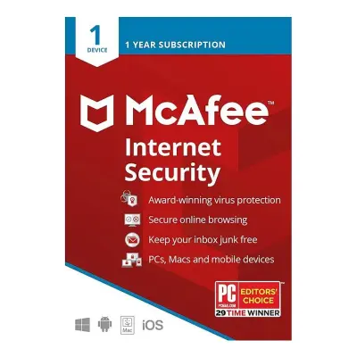 McAfee Internet Security (1 naprava, 1 leto) - Antivirus