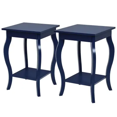 Komplet 2x stranska mizica Miza za kavo 40 x 40 x 60 cm