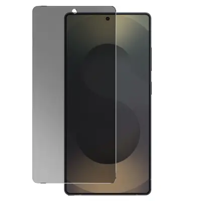 Kaljeno steklo za Samsung Galaxy S25 Ultra trdota 9H proti vohunjenju, Črna