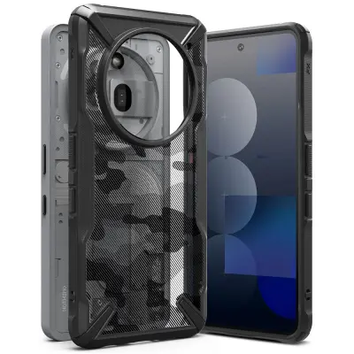 RINGKE OVITEK FUSION X ZA NIČ TELEFON 3A CAMO ČRN VZDRŽLJIV IN