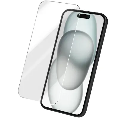 Kaljeno steklo za iPhone 16 Trdota 9H Proti praskam, Prozorno