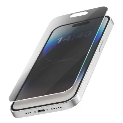 Zaščita zaslona iz kaljenega stekla za iPhone 14 Pro Max, proti vohunjenju, proti praskam, Prozorno