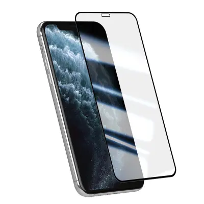 Kaljeno steklo za iPhone Pro 11 Max, proti praskam, 3D ukrivljen rob, ultra odporno, Prozorno