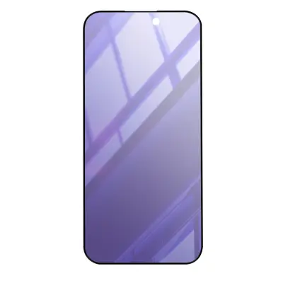 Zaščitno steklo za iPhone 14 Pro Max Proti svetlobi in poševno, Črna