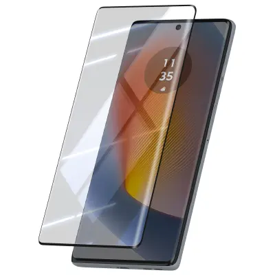 Zaščitno steklo za Motorola Edge 50 Fusion Trdota 9H Nevtrjena, Črna