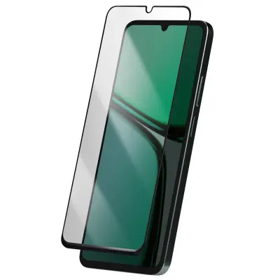 Kaljeno steklo za Realme C61 Trdota 9H Proti praskam, Črna