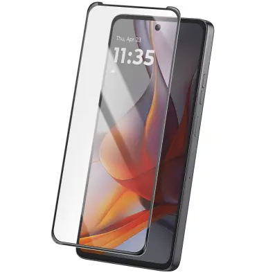 Kaljeno steklo za Motorolo Moto G75, odporno proti praskam, Črna