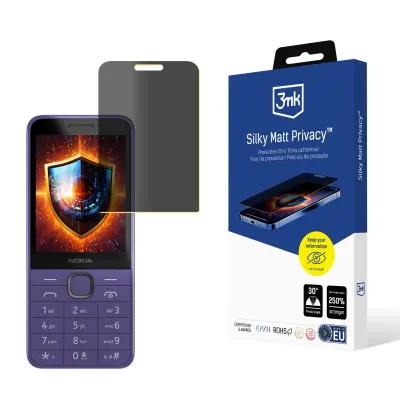3MK KALJENO STEKLO ZA NOKIA 235 4G 215 4G (2024) MAT SILKY MAT PRIVACY