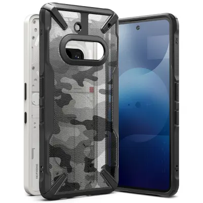 RINGKE FUSION X KALJENO STEKLO ZA NIČ TELEFON 3A ZAŠČITNA CAMO ČRNA