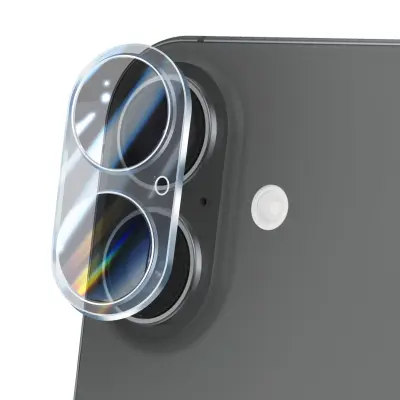 Kamera iz kaljenega stekla za iPhone 16 Plus Trdota 9H Proti praskam, Prozorno