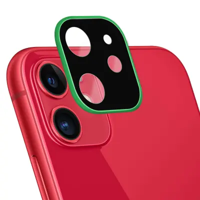 Apple iPhone 11 Camera Protector 9H kaljeno steklo proti praskam, Zelena