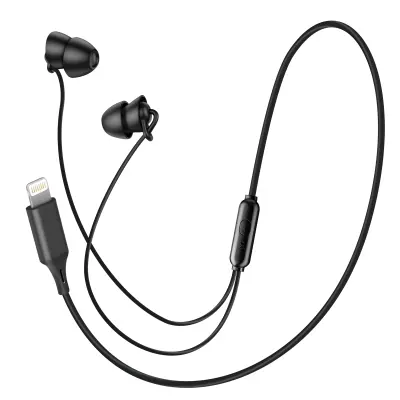 LinQ, Žične slušalke Lightning z mikrofonom, Črna