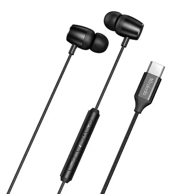 SŁUCHAWKI DOUSZNE, PRZEWODOWE MCDODO HP-1050, USB-C (CZARNE)