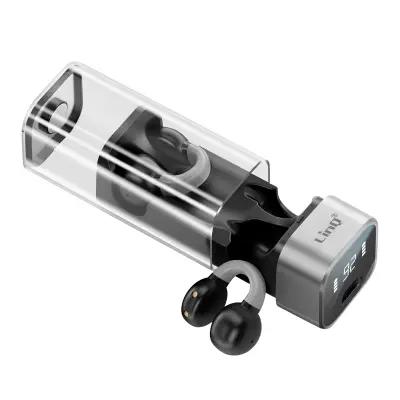 LinQ, Brezžične slušalke Clip Conduction Aérienne Micro Appel Touche Tactile, Črna