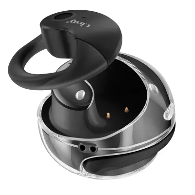 LinQ, Bluetooth slušalke s sponko, kostna prevodnost, mikrofon, dotik za klicanje, Črna