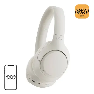 QCY ON-EAR BREZŽIČNE SLUŠALKE ZA PAMETNI TELEFON RAČUNALNIK ANC BELE