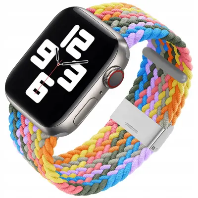 STRAP FABRIC OPASKA DO WATCH 9 / 8 / 7 / 6 / SE / 5 / 4 / 3 / 2 (41MM / 40MM / 38MM) PLECIONY MATERIAŁOWY PASEK BRANSOLETKA DO ZEGARKA WZÓR 3