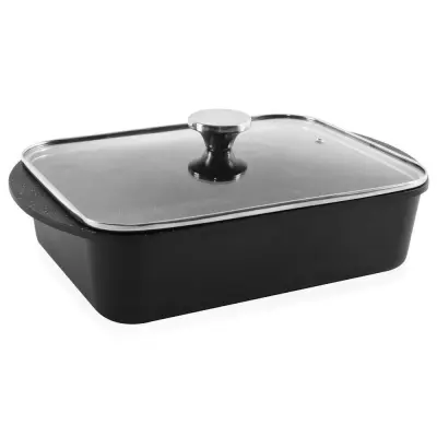 Granitna ponev za pečenje s pravokotnim pokrovom GRANDE 6,2 l, 40x27,5 cm