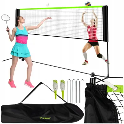 Prenosna nastavljiva športna mreža za odbojko badminton in tenis